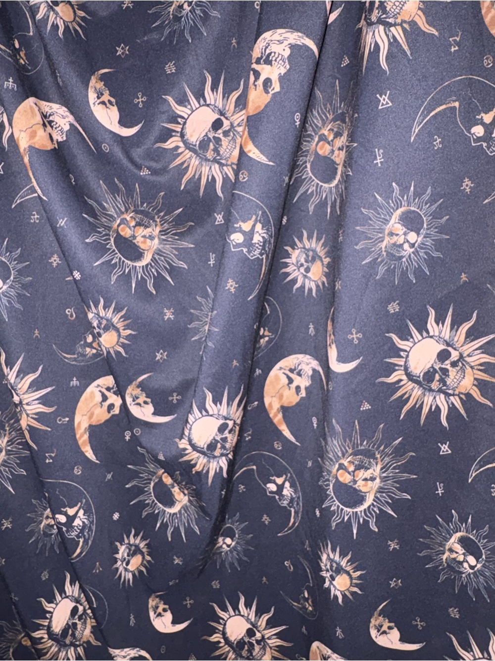 Boho Moon & Sun Print Maxi Skirt - Black - Picture 4 of 4